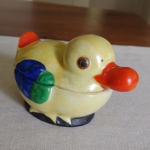 Vin Seiko lusterware duck trinket box